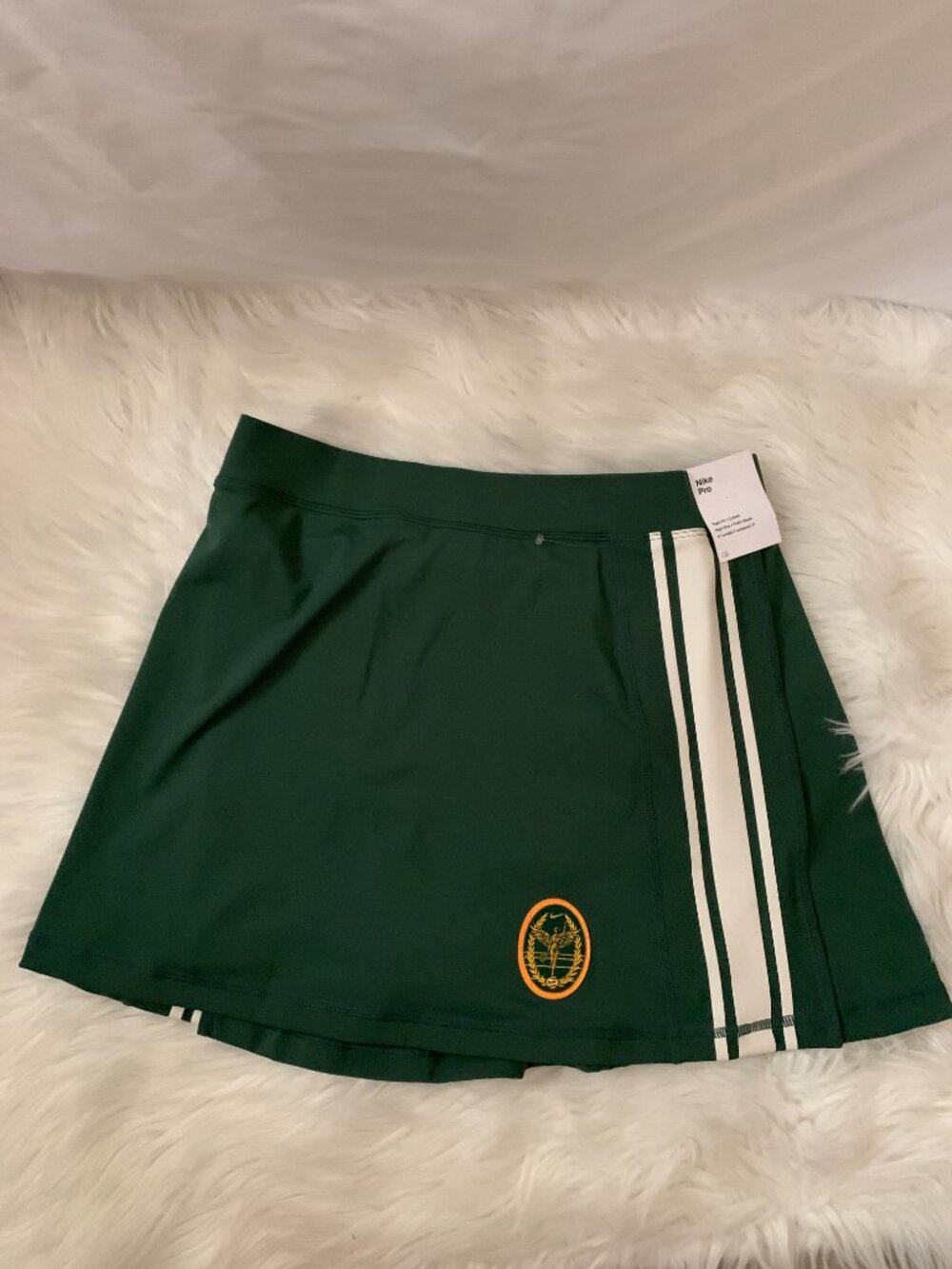 NIKE PRO Court Club Skort in Dark Green/Beige Sz MEDIUM